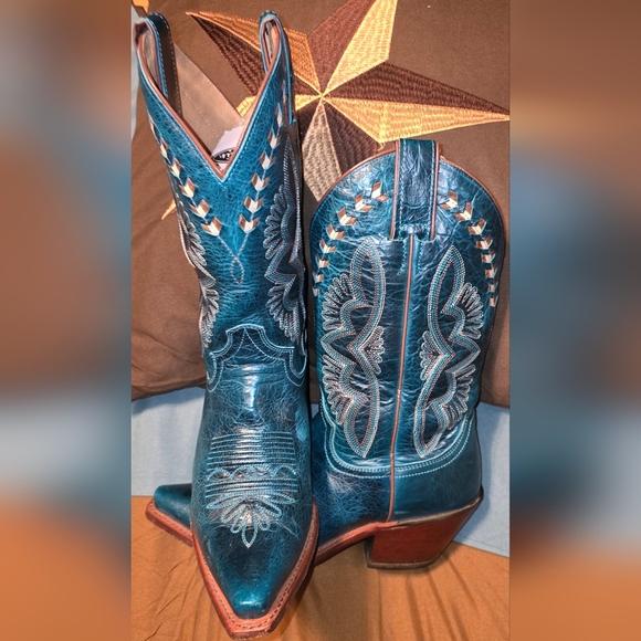 Justin Boots Shoes - WOMENS, Justin, Western Boots in Turquoise